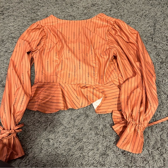 SHEIN flowy orange blouse - Picture 3 of 6